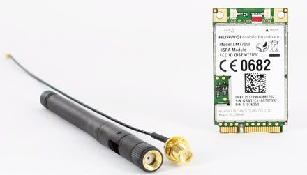 CarTFT.com HSPA / UMTS / EDGE Mini-PCIe Modem (Huawei EM770W) -- mit Pigtail/Antenne --
