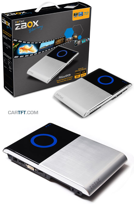 ZOTAC ZBOX HD-ID33 BLU-RAY (Intel Atom 2x1.8Ghz, NVIDIA ION NextGen, WLAN, USB3.0)