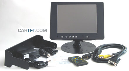 800TSV -- TFT 8" -- VGA and PAL/NTSC -- with Touchscreen <b>USB</b> and integ. Speakers [black] (Minimum order quantity : 100 units)