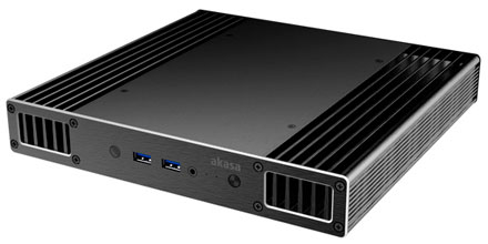 Akasa Plato X enclosure (for Intel NUC NUC5i7RYH/NUC5ixMYBE/NUC5ixMYHE) <b>[A-NUC23-M1B]</b>