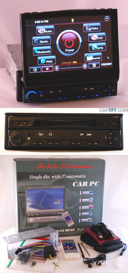 CTFDINPC-1 InDash Car-PC (1.2Ghz, 1GB RAM, 8GB Flash-IDE, AM/FM radio, Amplifier, GPS, WinXP) [<b>SPECIAL</b>]