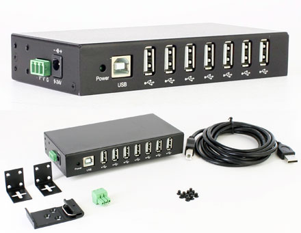 CTFINDUSB-2 (Automotive/Industry 7-port USB 2.0 Hub, 9-24VDC)