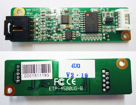 TOUCHSCREEN-CONTROLLER (ETP-4500UG-B, V2.19, 4-wire resistive, EETI/EGALAX) [<b>SPECIAL</b>]