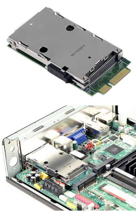 miniPCIe zu ExpressCard Adapter (ideal f. Intel DN2800MT/Mitac PD10BI)