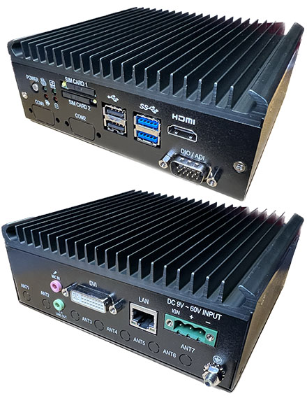 FleetPC-4-F Car-PC (Intel Celeron N3060 2x2.48Ghz, Autostart-Controller, 9-60V Power Supply, GPS) [<b>FANLESS</b>]