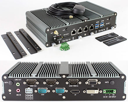 FleetPC-8-i7C Car-PC (Intel Core i7-6600U 2x3.4Ghz, 4GB RAM, Autostart-Controller, 9-48V Automotive Netzteil, GPS, 4x LAN) [<b>LFTERLOS</b>]