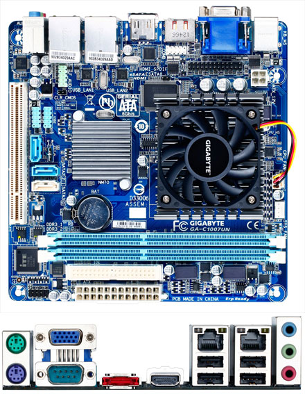 Gigabyte GA-C1007UN (Intel Celeron 1007U, 2x LAN, Win8 ready) *neu*