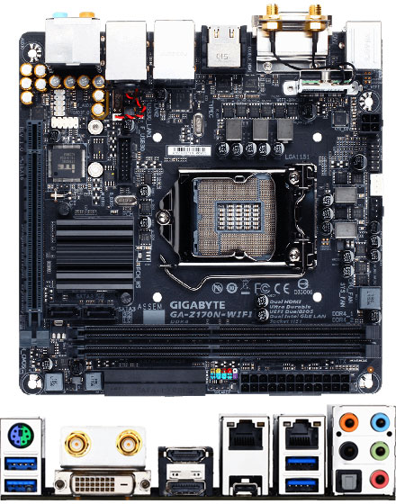 Gigabyte GA-Z170N-WIFI (fr i3, i5, i7 [Sockel LGA1151], Skylake, 2x LAN, 2x HDMI, WLAN/BT, Intel Wireless Display) *neu*