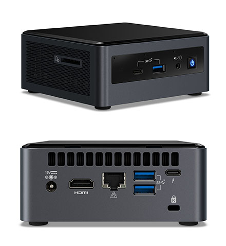 Intel NUC10i3FNH<b>FA</b> (Intel Core i3-10110U up to 4,10GHz, 1x HDMI, 5x USB 3.1, 4GB RAM, <b>1TB 2,5" SATA HDD, Win10 Home</b>