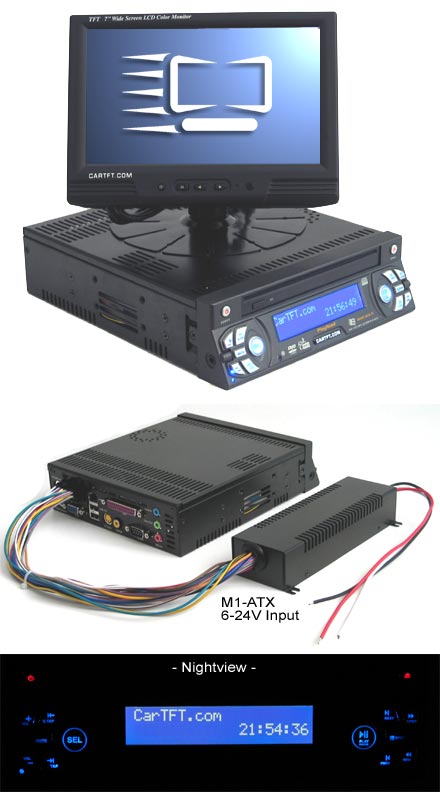 InDash Car-PC <b>V2</b> Barebone (incl. VIA M10000 + M1-ATX) [<b>available only on request</b>]