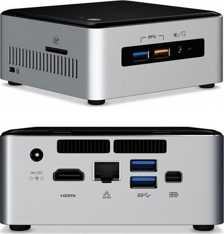 Intel NUC6i3SYH (Intel Core i3-6100U CPU 2x 2.3Ghz, 1x HDMI, 1x dP, 1x M.2, 2.5" HDD/SSD support) 