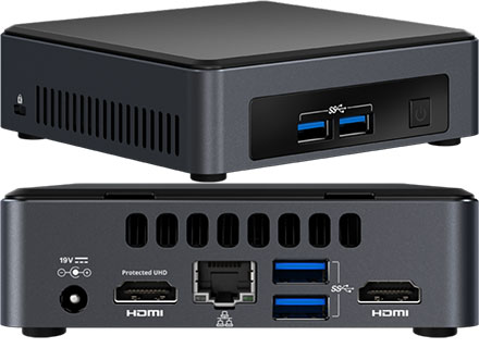 Intel NUC7I7DNKE (Intel Core i7-8650U 4x 1.90GHz, 2x HDMI, 2x M.2)