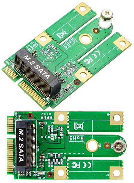 Jetway JADMPEM2M (mSATA zu M.2 (E-key) Adapterkarte)