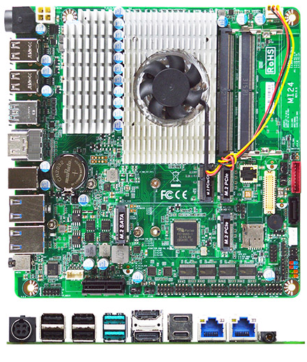 Jetway MI24-133E0 MiniITX (Intel Raptor Lake-P i5-1335UE SoC, 2x USB-C, 2x 2.5GbE LAN)