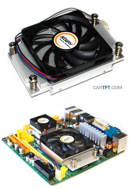 Low Profile Khlkrper/Lfter f. Jetway AMD ITX (TDP 45W max)