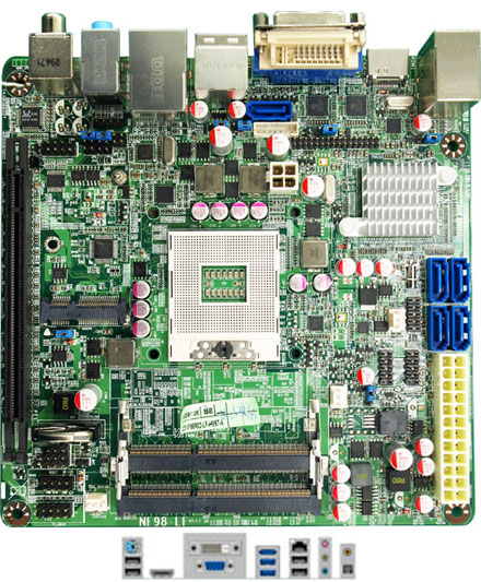 Jetway NF98-QM57-LF (fr Intel Core i3, i5, i7 Mobile, HDMI, DVI, Mini-PCIe) *neu*