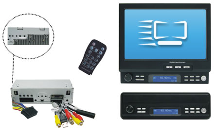 K500 - 7" InDash VGA Touchscreen USB - vollmotorisiert - Radio (RDS) [Lieferzeit auf Anfrage]