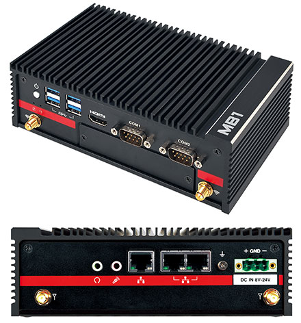 Mitac MB1-10AP-N3350-POE (Intel Apollo Lake N3350, 2x POE LAN, 2x RS232) [<b>FANLESS</b>]