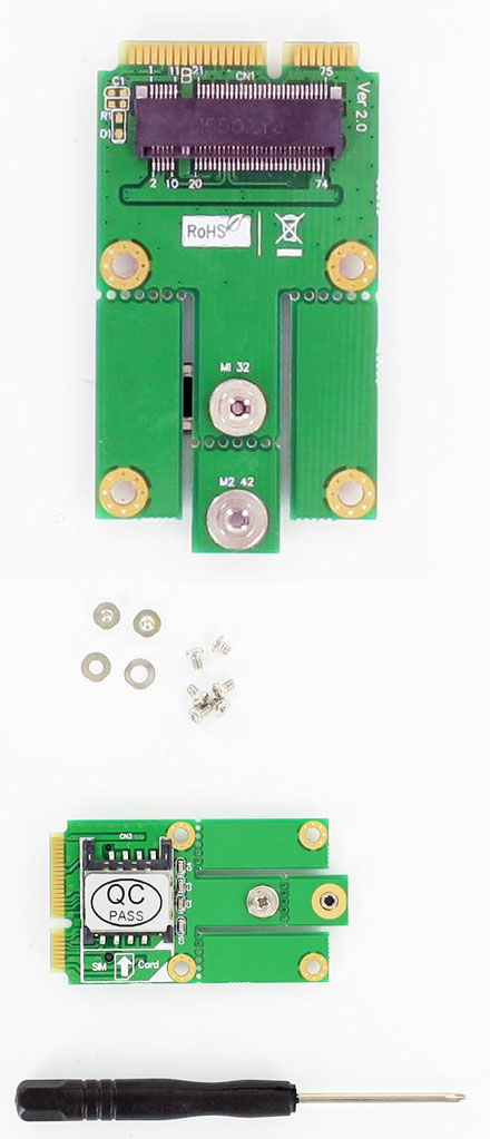 Ngff M 2 Wwan Lte 3g 4g To Mini Pcie Module Internal With Sim