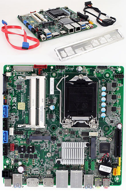 Mitac PH12LI-Q87-19V-BCP Thin-ITX (Intel Q87, LGA1150, 2x LAN) <b>[SONDERPOSTEN]</b>