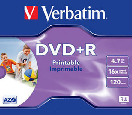 Verbatim 43507 (DVD+R Wide Inkjet Printable Jewelbox)
